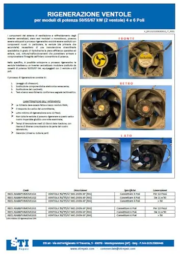 Riparazione e Rigenerazione Ventole